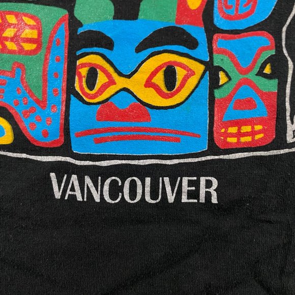 Vintage 90s Vancouver BC Spirit of the Totem Pole T Shirt Mens Large Made Canada - Picture 4 of 10